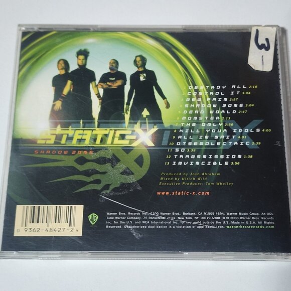 Static-X Shadow Zone CD Album (2003 Warner Bros.) Industrial Nu Metal Music Orig - Picture 3 of 3